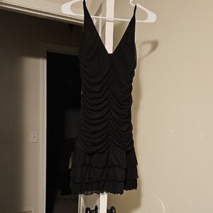 Moda International Black Ruched Mini Dress